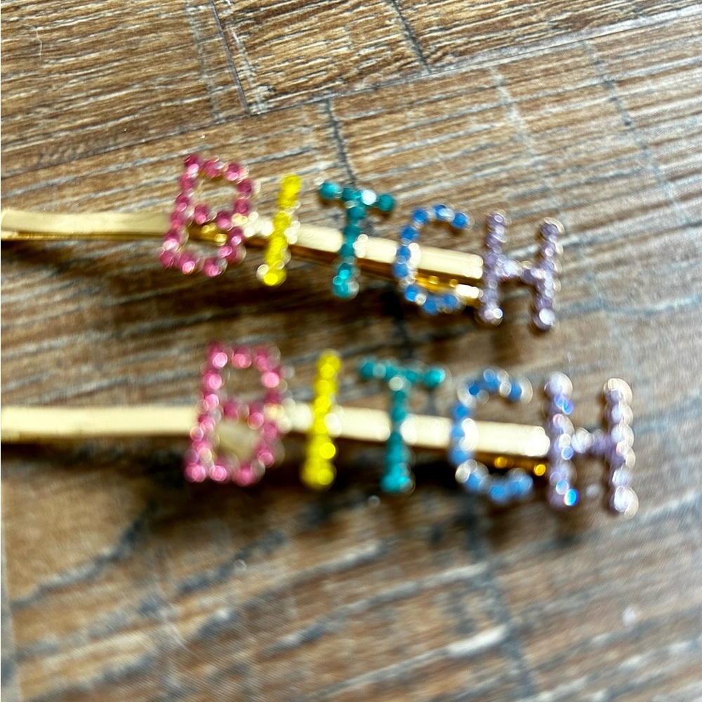 B*TCH hair barrettes - Picture 5 of 5